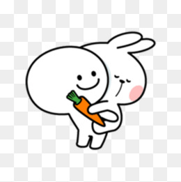 抱着胡萝卜的兔子