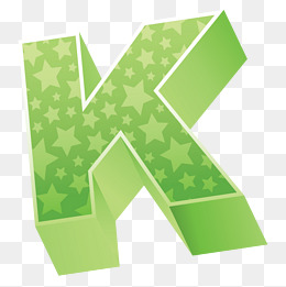 立体字母k