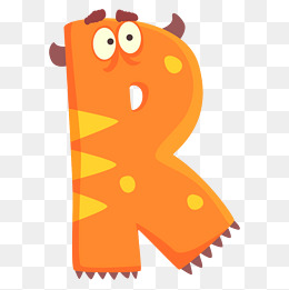 可爱动物表情字母r