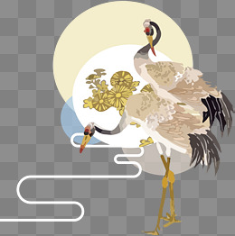 重阳节仙鹤装饰