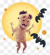 惊悚表情卡通插画素材图片免费下载_高清psd