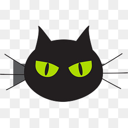 紫色恐怖黑猫