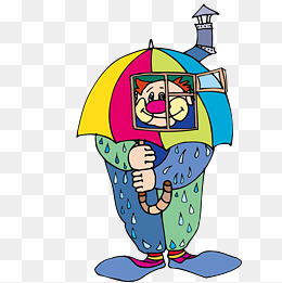 【打雨伞卡通人物素材】免费下载_打雨伞卡通