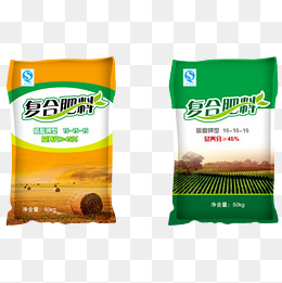 复合肥料包装袋设计卡通效果图