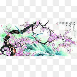 桃花国画