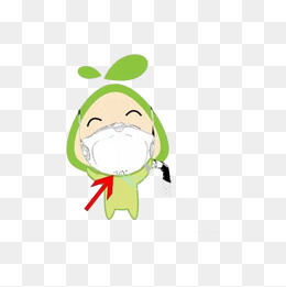 戴口罩的小孩