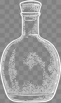 创意白色酒瓶