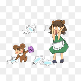 双手抱头惊恐的妈妈