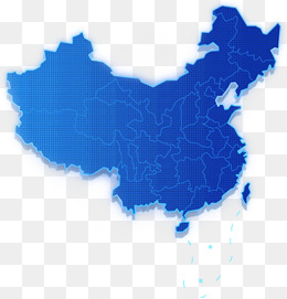 蓝色手绘的地图