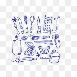 厨房器具简笔画