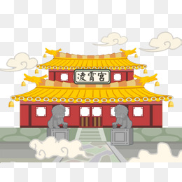卡通手绘故宫
