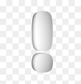 白色立体符号感叹号