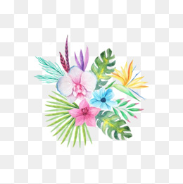 手绘卡通装饰花草装饰海报设计