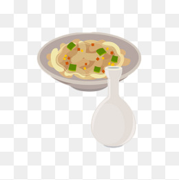 手绘卡通食物和酒