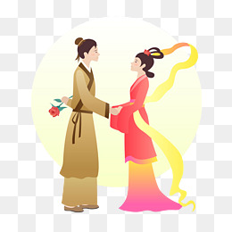 七夕手绘牛郎织女