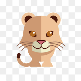 手绘扁平化卡通狗