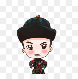 中国古代阿哥卡通人物插画
