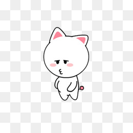 可爱手绘发呆的猫咪