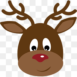 圣诞节棕色麋鹿头像