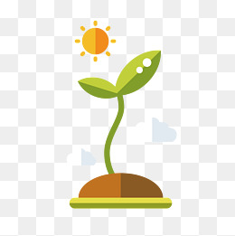 绿色植物发芽图标