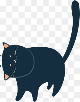 彩色手绘的小猫咪