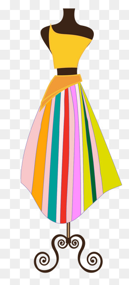 装饰卡通扁平化模特衣架png