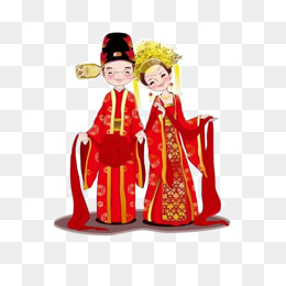 免抠卡通古代婚礼结婚