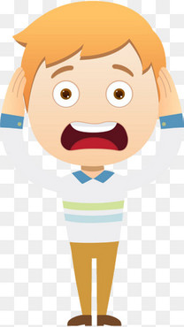 卡通失落的男人免抠图