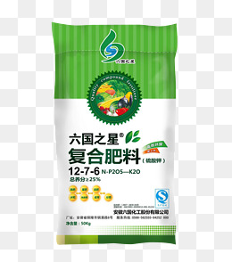 绿色卡通化肥包装袋设计透明png