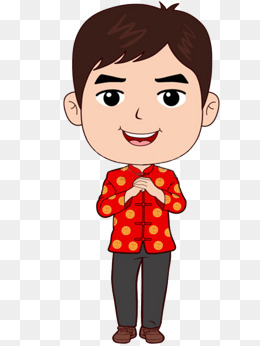 中国风拜年男人免抠图