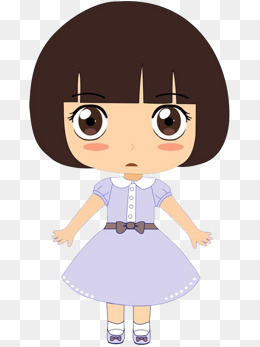 卡通大眼睛女孩免抠图