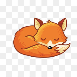 卡通手绘可爱的狐狸