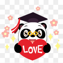 卡通可爱小动物装饰设计动物头像熊猫