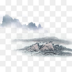 【免抠古风水墨画素材】免费下载_免抠古风水