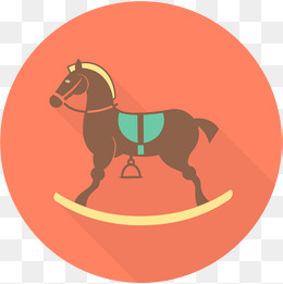 红色背景矢量logo木马