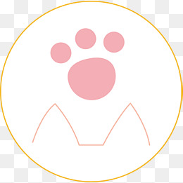 卡通猫爪印宠物图标矢量素材