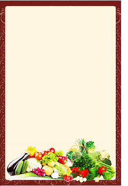 新鲜食品蔬菜水果边框装饰