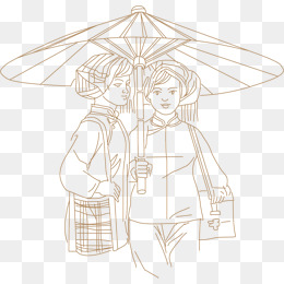 布依族女人简笔画