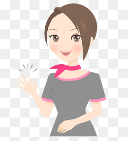 卡通女客服人员简图