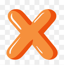创意卡通装饰英文字母x