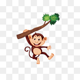 猴子爬树免抠png