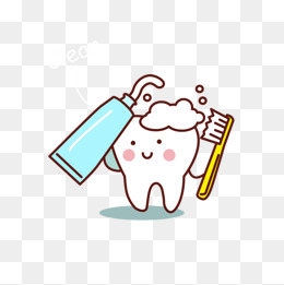 手绘刷牙图标装饰