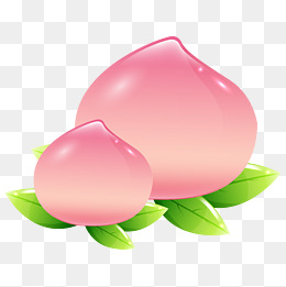 粉色卡通桃子装饰