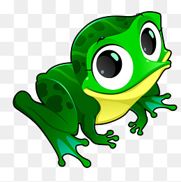 卡通可爱绿色的青蛙
