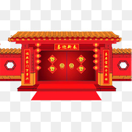 春节红色建筑大门的相关搜索