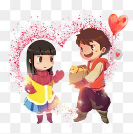卡通可爱情侣免抠图