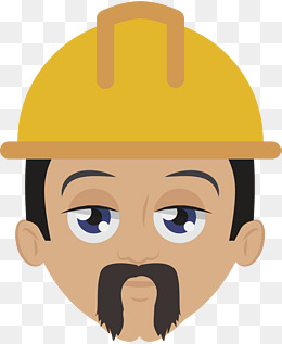 有胡子的建筑工人头像