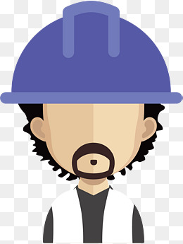 卡通的建筑工人头像