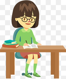 开学季做作业的女孩