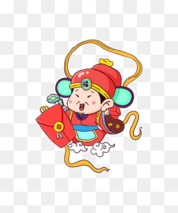 卡通版财神爷里的小红包